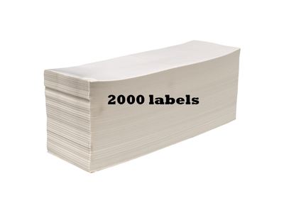 Fanfold verzendetiketten, 102 mm x 150 mm, 2000 etiketten per doos, Thermisch ECO, permanent