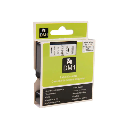 Dymo D1 Compatible 40918 (S0720730) tape zwart op geel 9 mm x 7 m
