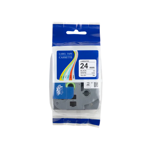 Brother compatible TZe-651 tape zwart op geel 24 mm x 8 m