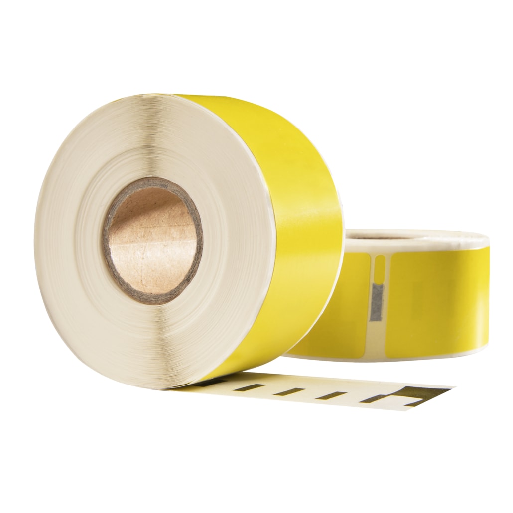 Dymo 99012 geel compatible labels, 89 mm x 36 mm, 260 etiketten, permanent