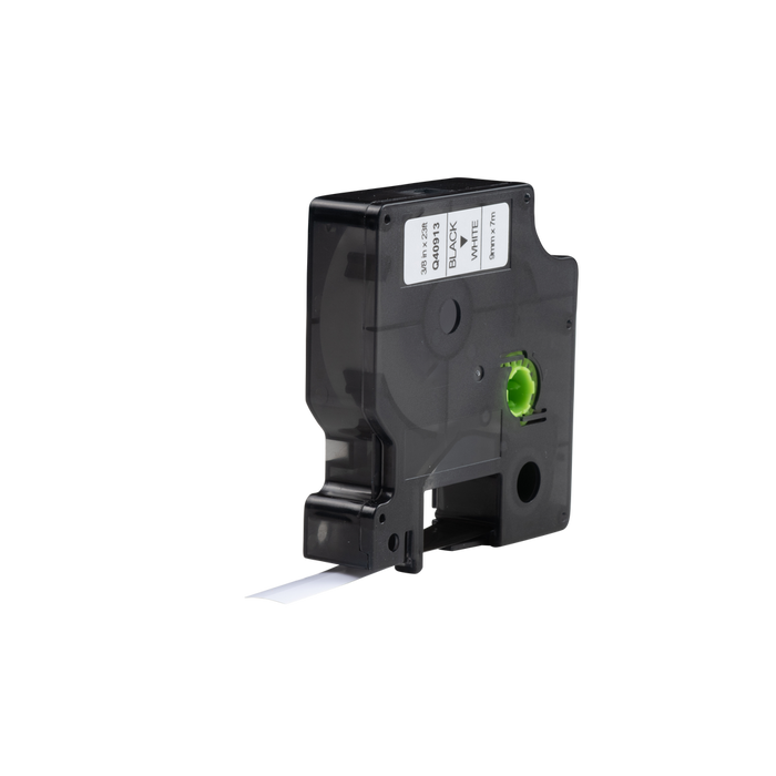 Dymo D1 Compatible 40913 (S0720680) tape zwart op wit 9 mm x 7 m