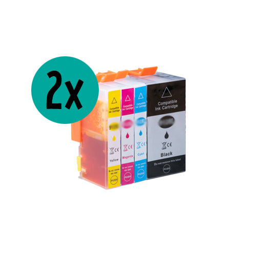 2 x HP HP364 compatible CMYK Voordeelbundel