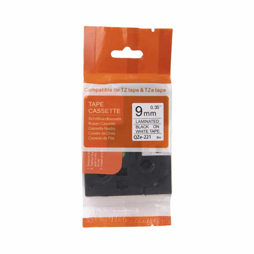 Brother Compatible TZe-421 tape zwart op rood 9 mm x 8 m